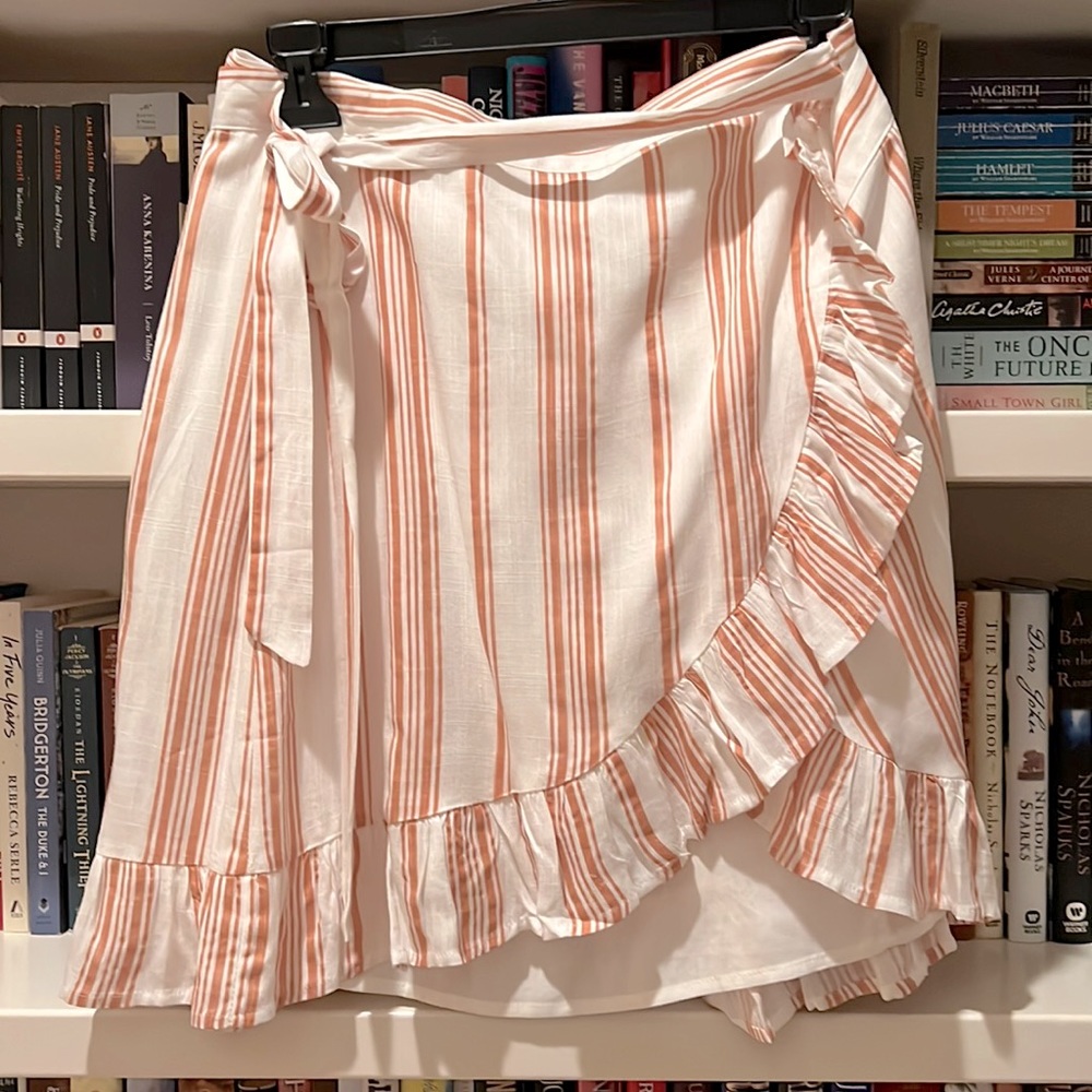 Striped Wrap Skirt